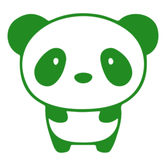 Little Panda Decal (Green)